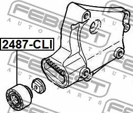 Febest 2487-CLI - Направляющий ролик, поликлиновый ремень avtokuzovplus.com.ua