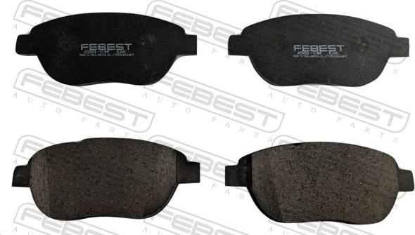 Febest 2501-C4F - Гальмівні колодки, дискові гальма autocars.com.ua