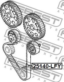 Febest 25140-LFY - Ремінь ГРМ autocars.com.ua