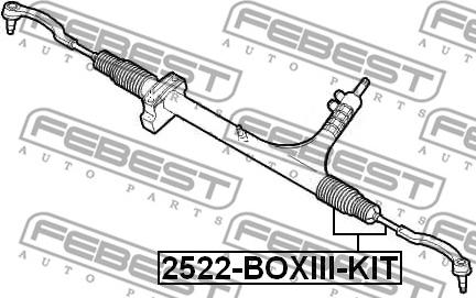 Febest 2522-BOXIII-KIT - Осевой шарнир, рулевая тяга avtokuzovplus.com.ua