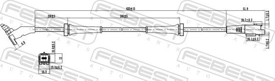 Febest 25606-004 - Датчик ABS, частота вращения колеса avtokuzovplus.com.ua