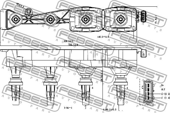 Febest 25640-001 - Котушка запалювання autocars.com.ua