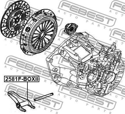 Febest 2581F-BOXII - Поворотна вилка, система зчеплення autocars.com.ua