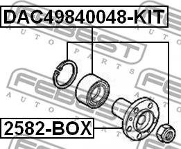 Febest 2582-BOX - Ступица колеса, поворотный кулак avtokuzovplus.com.ua