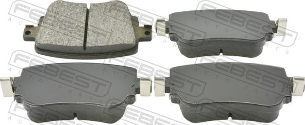 Febest 2601OCTA7R - Гальмівні колодки, дискові гальма autocars.com.ua