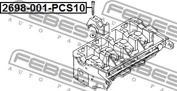 Febest 2698-001-PCS10 - Набор винтов, опорный кронштейн распредвала avtokuzovplus.com.ua