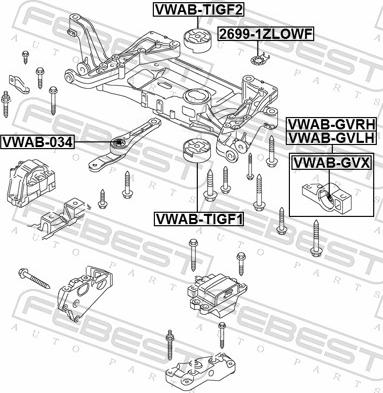 Febest 2699-1ZLOWF - Чаша холостого ходу, балка моста autocars.com.ua