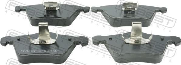Febest 2701-XC90F - Гальмівні колодки, дискові гальма autocars.com.ua