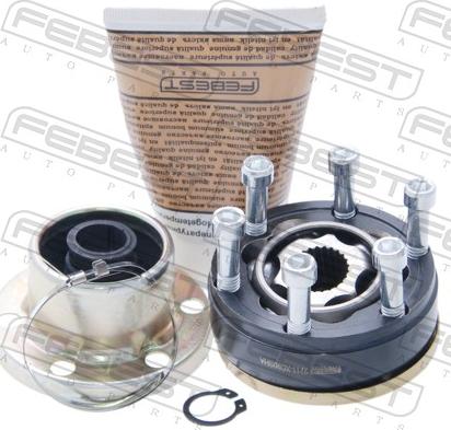 Febest 2711-XC90SHA - Шарнір, поздовжній вал autocars.com.ua