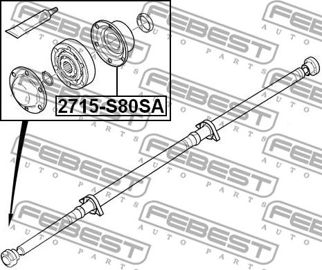 Febest 2715-S80SA - Пильник, приводний вал autocars.com.ua