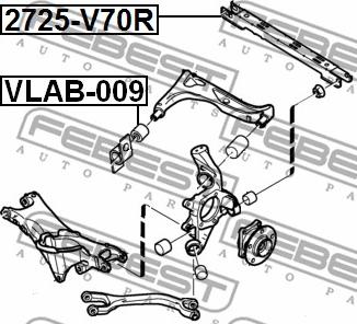 Febest 2725-V70R - Важіль незалежної підвіски колеса autocars.com.ua