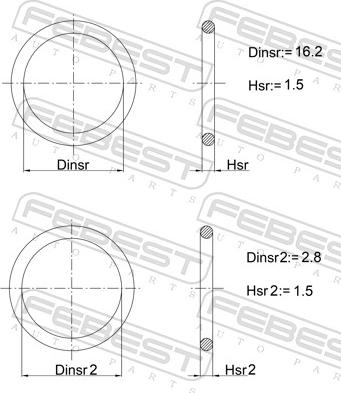 Febest 27400-002-KIT - Комплект прокладок, форсунка autocars.com.ua