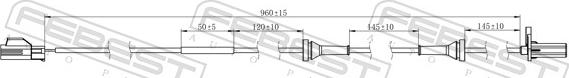 Febest 27606-001 - Датчик ABS, частота обертання колеса autocars.com.ua