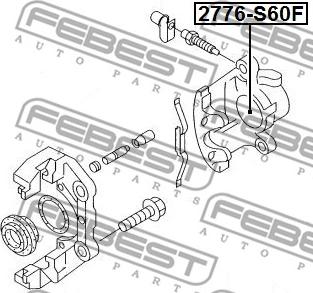 Febest 2776-S60F - Поршень, корпус скобы тормоза avtokuzovplus.com.ua