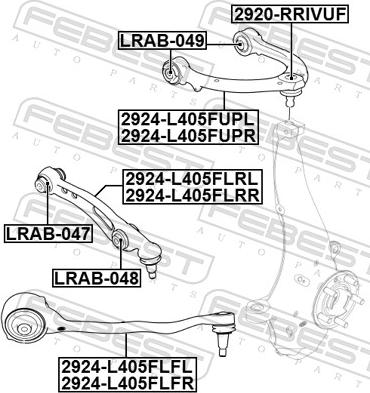 Febest 2924-L405FLFR - Важіль незалежної підвіски колеса autocars.com.ua