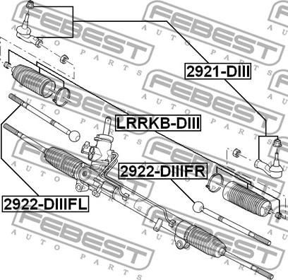 Febest LRRKB-DIII - Пильник, рульове управління autocars.com.ua