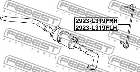 Febest 2923-L319FLH - Тяга / стійка, стабілізатор autocars.com.ua