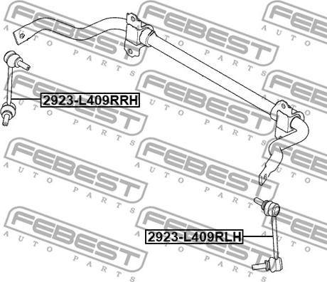 Febest 2923-L409RLH - Тяга / стійка, стабілізатор autocars.com.ua