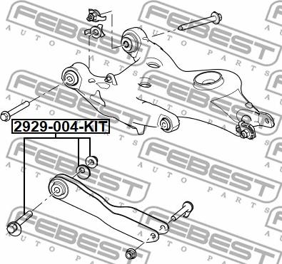 Febest 2929-004-KIT - Болт регулювання розвалу коліс autocars.com.ua