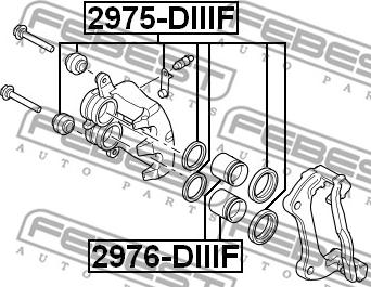 Febest 2976-DIIIF - Поршень, корпус скоби гальма autocars.com.ua