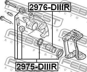 Febest 2976-DIIIR - Поршень, корпус скоби гальма autocars.com.ua