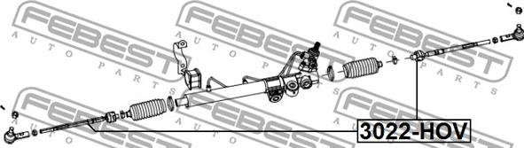 Febest 3022-HOV - Осевой шарнир, рулевая тяга avtokuzovplus.com.ua