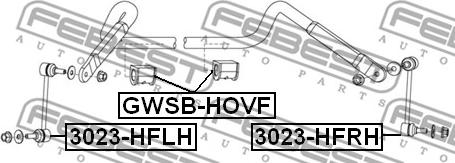 Febest 3023-HFLH - Тяга / стойка, стабилизатор autodnr.net