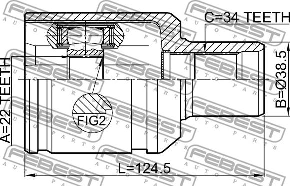 Febest 3211-STSLH - ШРУС autocars.com.ua