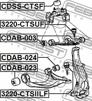 Febest 3220-CTSIILF - Несучий / направляючий шарнір autocars.com.ua