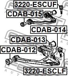 Febest CDAB-014 - Сайлентблок, рычаг подвески колеса avtokuzovplus.com.ua