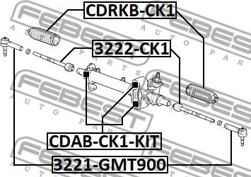 Febest 3221-GMT900 - Наконечник рульової тяги, кульовий шарнір autocars.com.ua