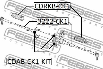 Febest 3222-CK1 - Осьовий шарнір, рульова тяга autocars.com.ua