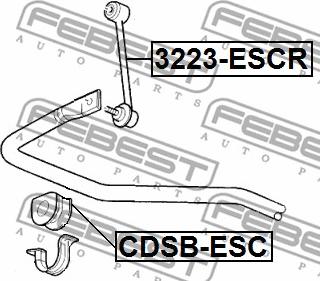 Febest CDSB-ESC - Втулка стабілізатора autocars.com.ua