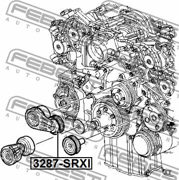 Febest 3287-SRXI - Паразитний / провідний ролик, поліклиновий ремінь autocars.com.ua