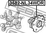 Febest 3582-NL34WDR - Маточина колеса autocars.com.ua