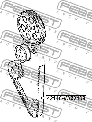 Febest 42140-VAZ2108 - Ремінь ГРМ autocars.com.ua