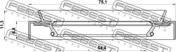 Febest 95HDY-56750711X - Ущільнене кільце, маточина колеса autocars.com.ua