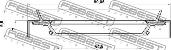 Febest 95HDY-63900710X - Сальник autocars.com.ua