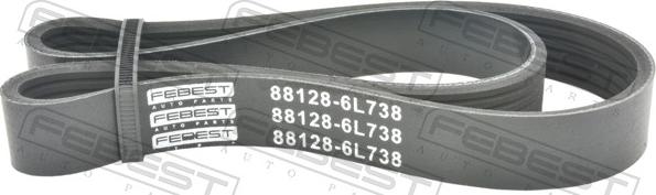 Febest 88128-6L738 - Поликлиновой ремінь autocars.com.ua
