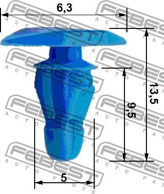 Febest 88570-023 - Зажим, молдинг / захисна накладка autocars.com.ua