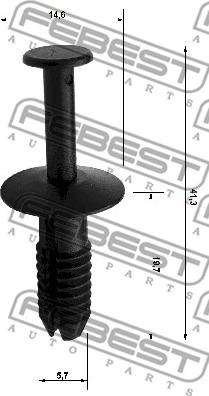 Febest 88570-034 - Пружинний затиск, буфер autocars.com.ua