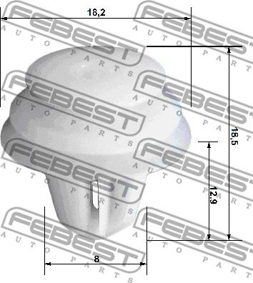 Febest 88570-036 - Пистон, облицовка двери autodnr.net