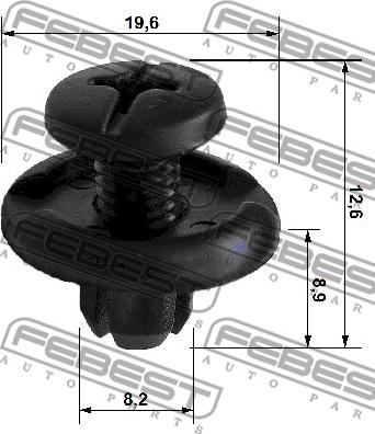 Febest 88570-044 - Зажим, молдинг / защитная накладка avtokuzovplus.com.ua