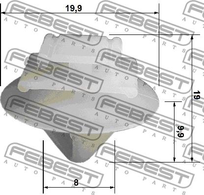 Febest 88570-045 - Зажим, молдинг / захисна накладка autocars.com.ua