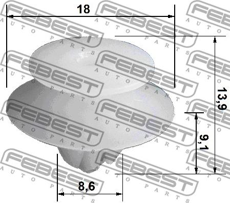 Febest 88570-059 - Зажим, молдинг / защитная накладка autodnr.net