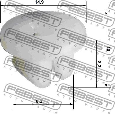 Febest 88570-063 - Зажим, молдинг / защитная накладка avtokuzovplus.com.ua