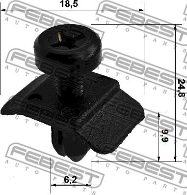 Febest 88570-069 - Зажим, молдинг / захисна накладка autocars.com.ua