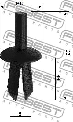 Febest 88570-073 - Зажим, молдинг / защитная накладка avtokuzovplus.com.ua