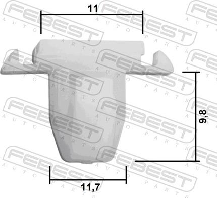 Febest 88570-207 - Зажим, молдинг / захисна накладка autocars.com.ua