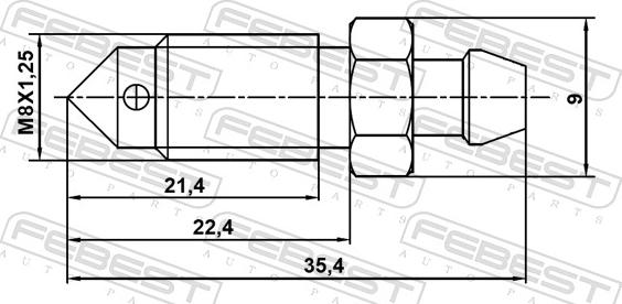 Febest 8870-007 - Болт повітряного клапана / вентиль, гальмівний супорт autocars.com.ua